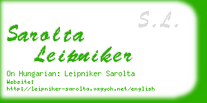 sarolta leipniker business card
